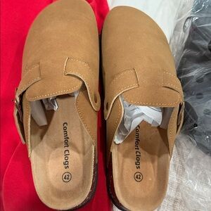 Tan Comfort Clogs